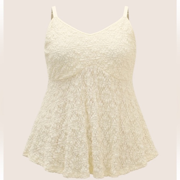 BloomChic Plus Size 2XL Solid Textured Ruffle Hem Cami Top us18-20 - Picture 5 of 7